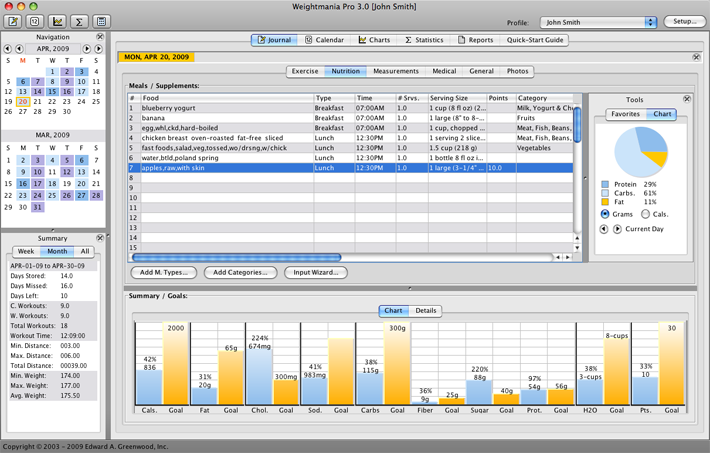 Weightmania Nutrition Screen Shot